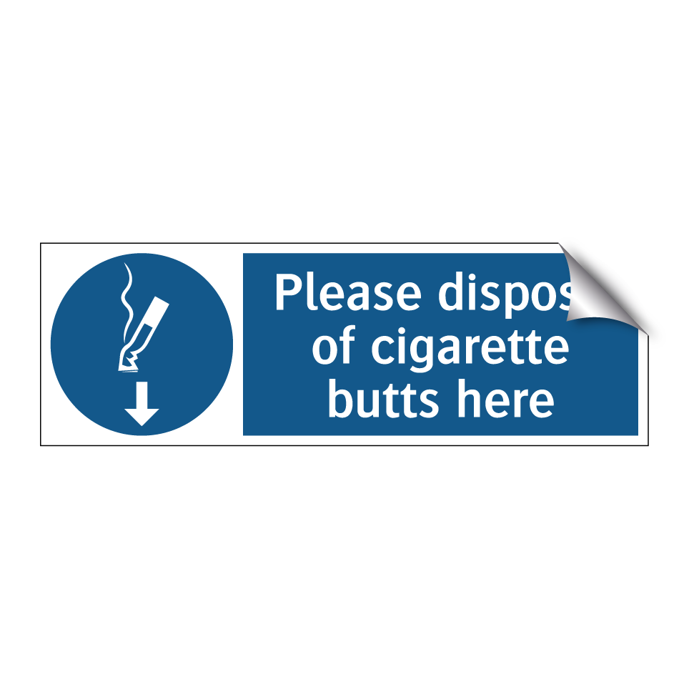 Please dispose of cigarette butts here
