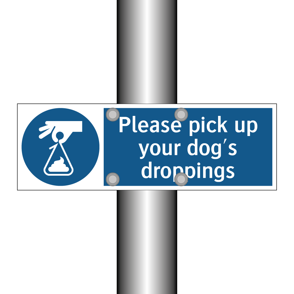 Please pick up your dog's droppings
