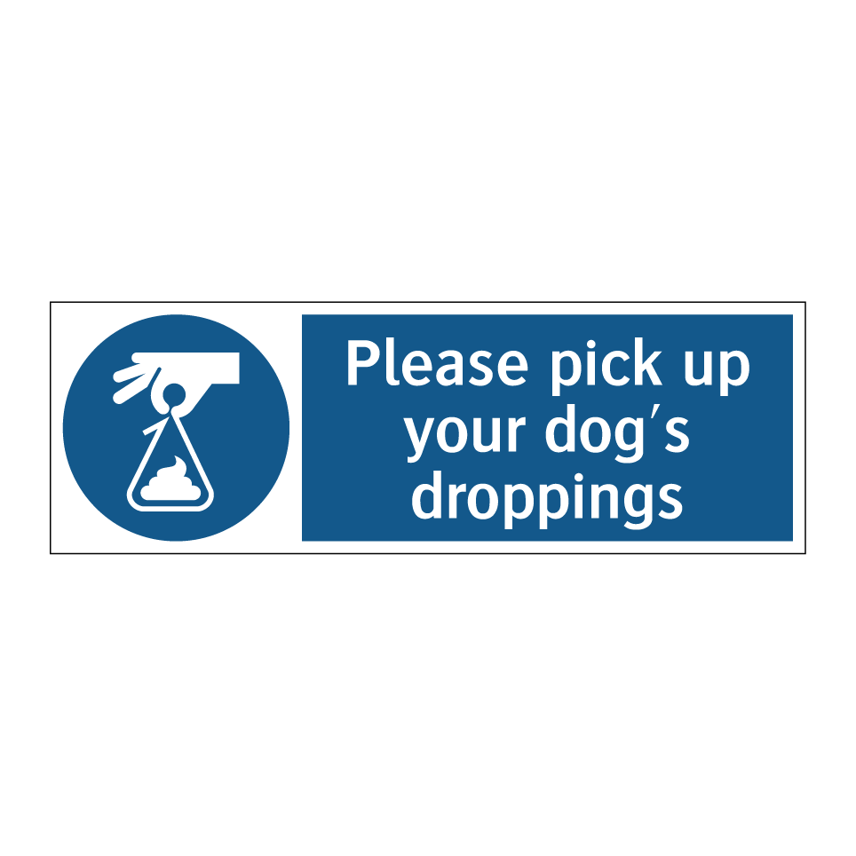 Please pick up your dog's droppings