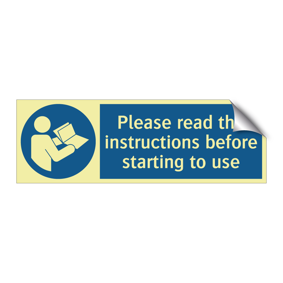 Please read the instructions before starting to use