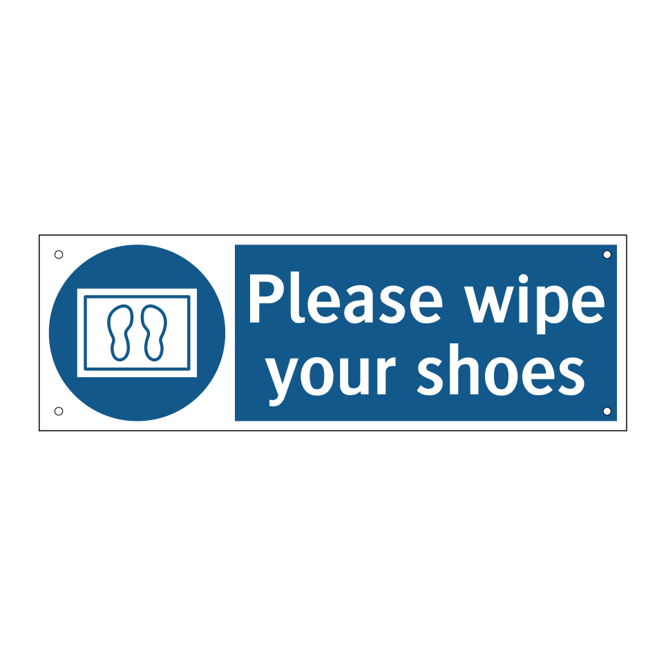 Please wipe your shoes