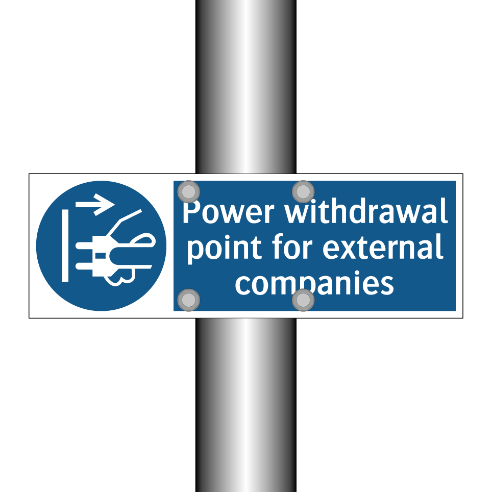 Power withdrawal point for external companies