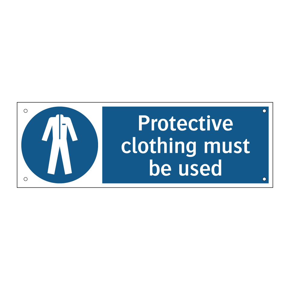 Protective clothing must be used