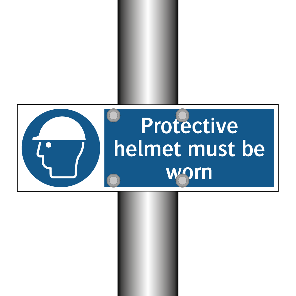 Protective helmet must be worn