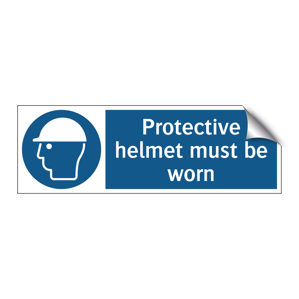 Protective helmet must be worn