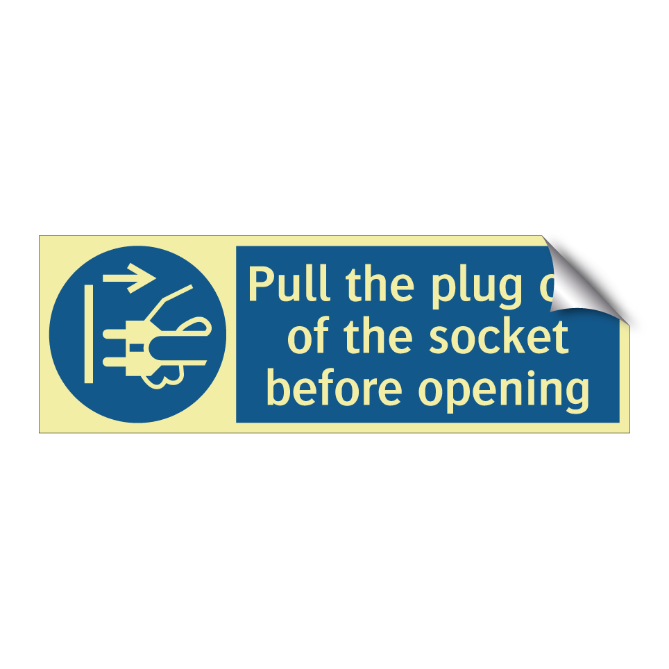 Pull the plug out of the socket before opening