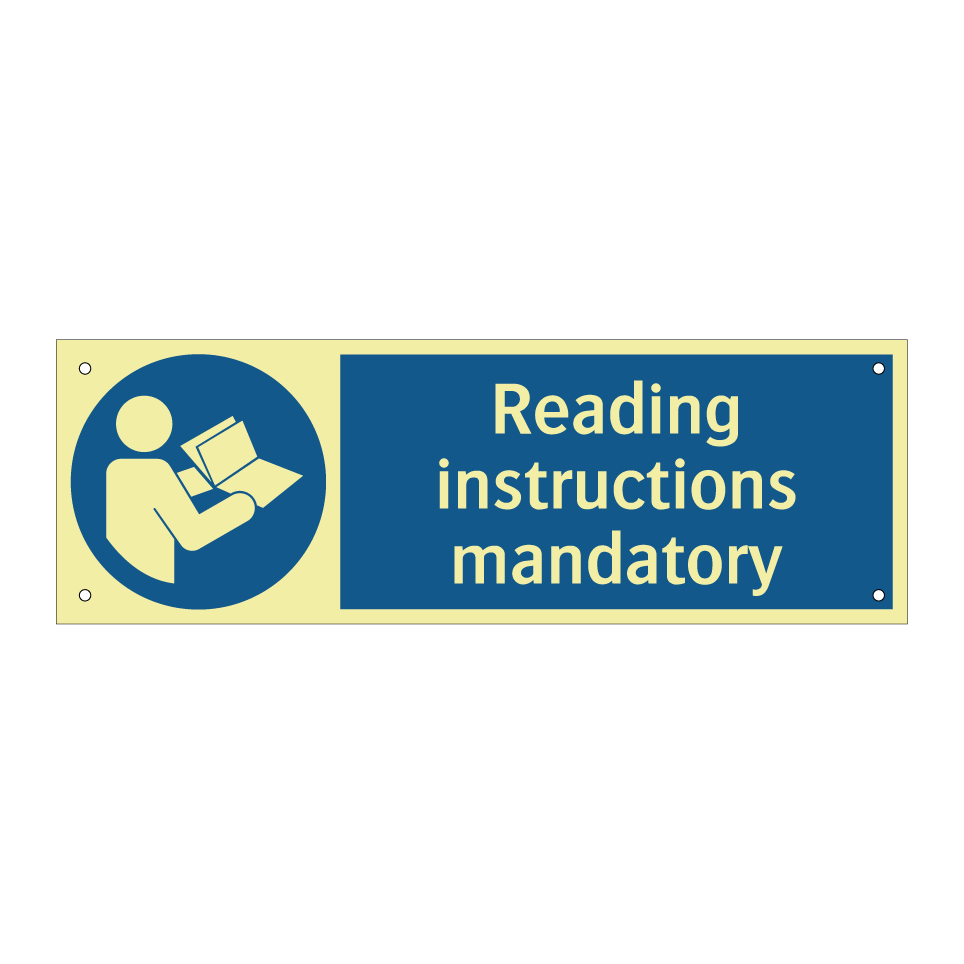Reading instructions mandatory