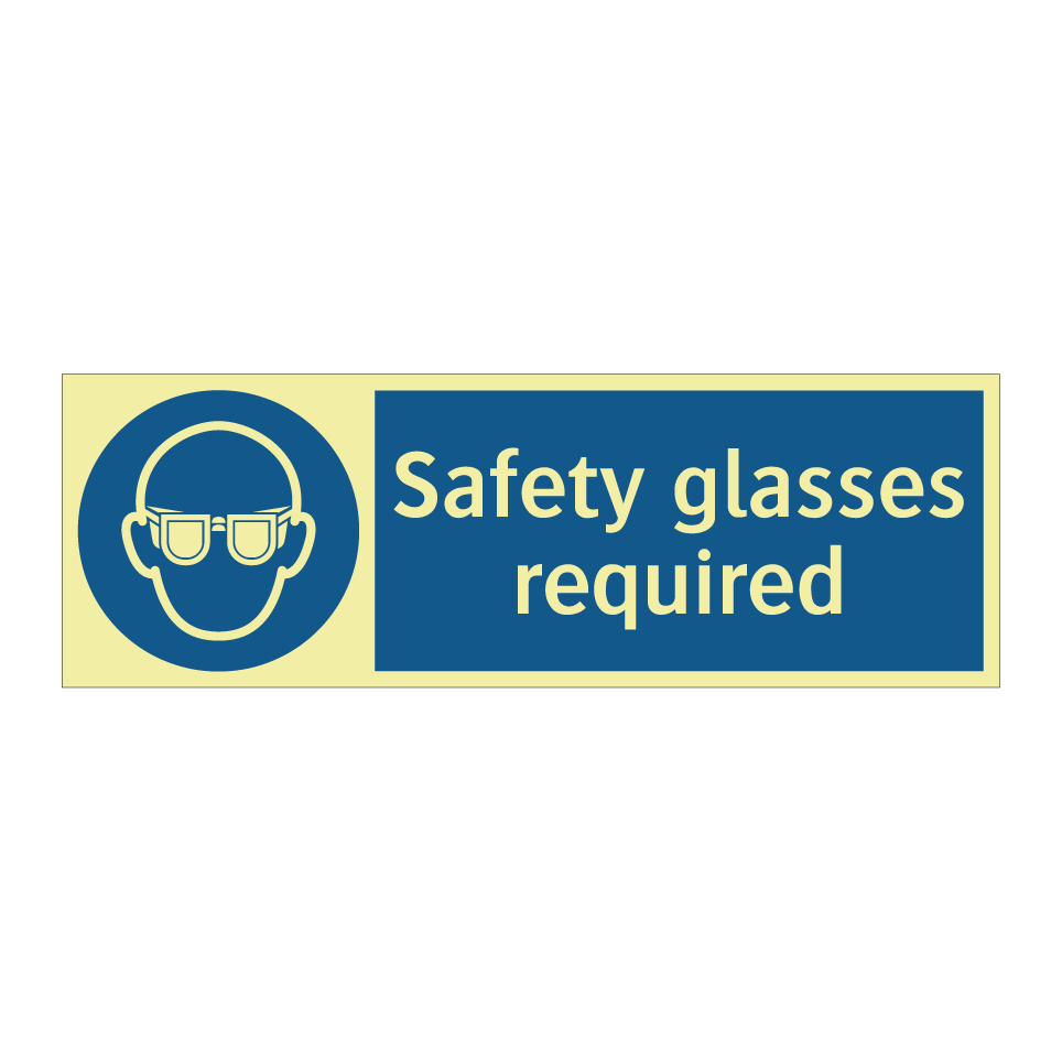 Safety glasses required
