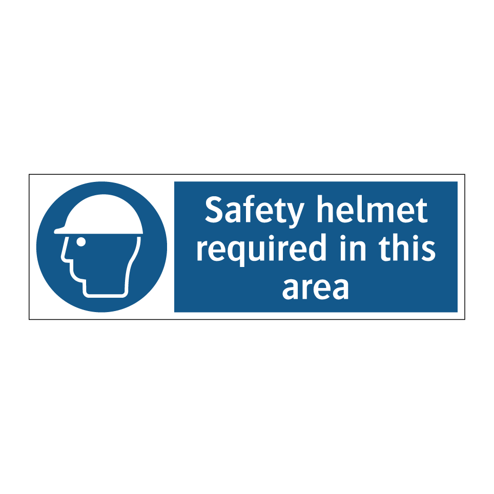 Safety helmet required in this area