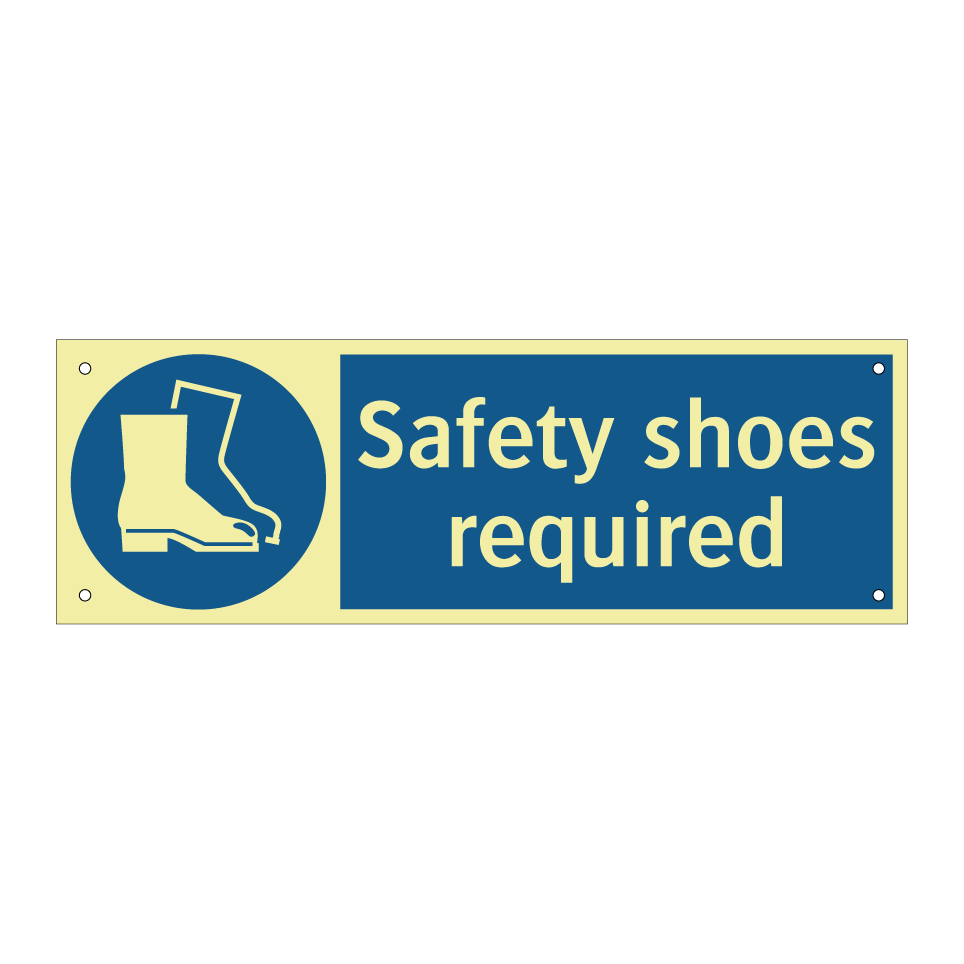 Safety shoes required
