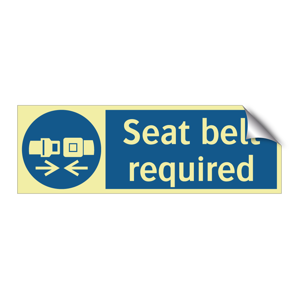 Seat belt required
