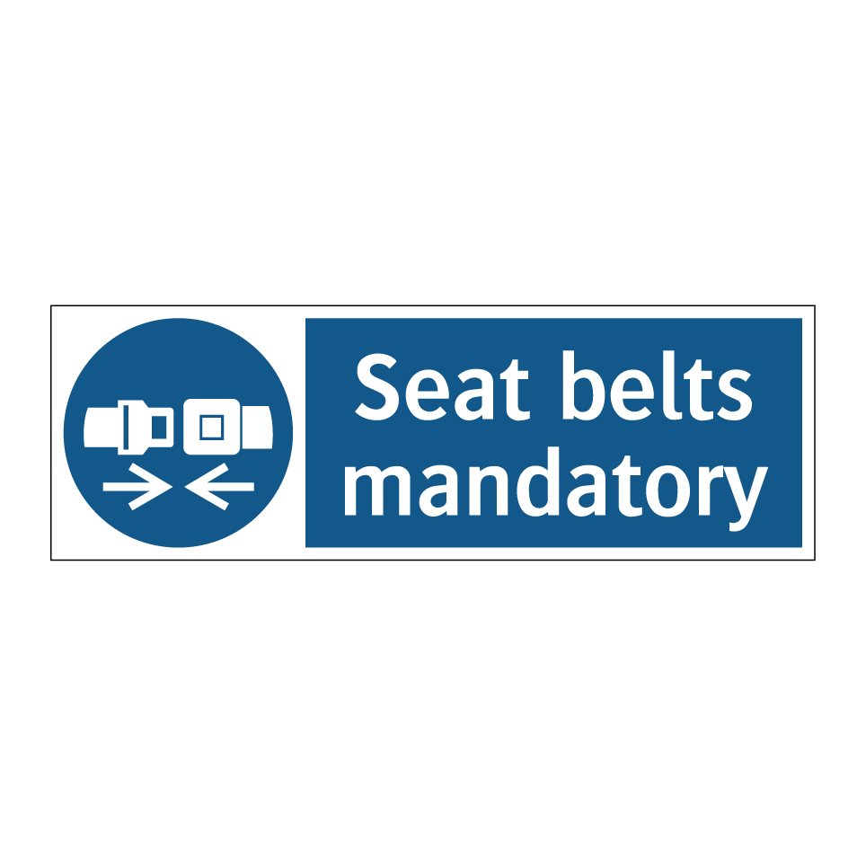 Seat belts mandatory