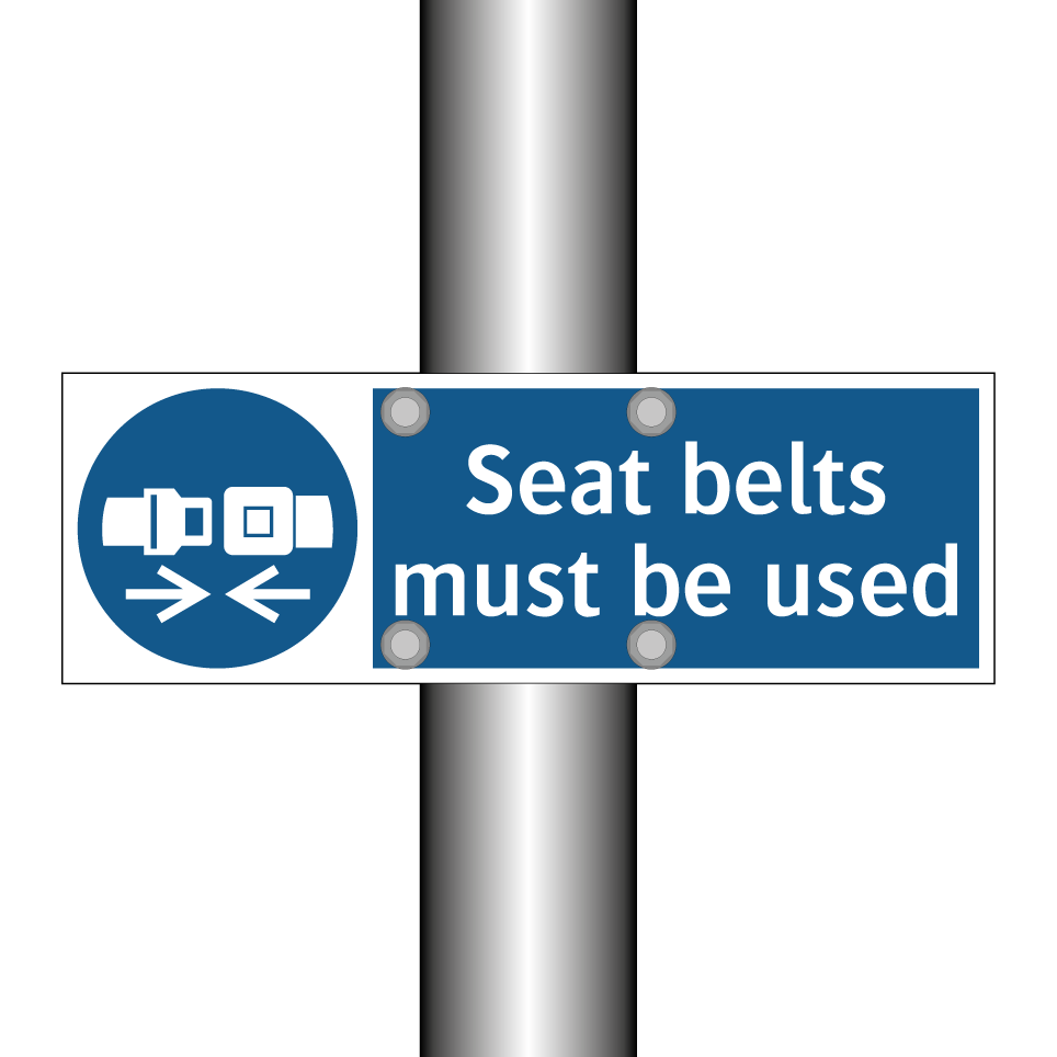 Seat belts must be used