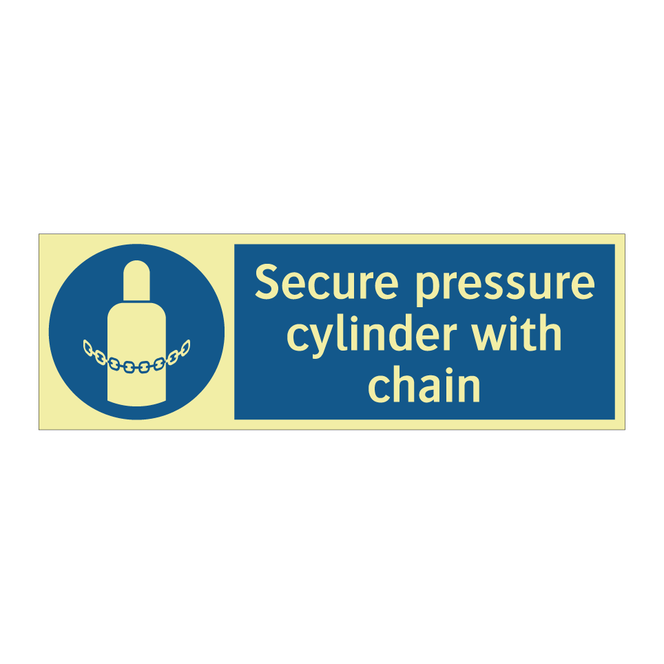 Secure pressure cylinder with chain