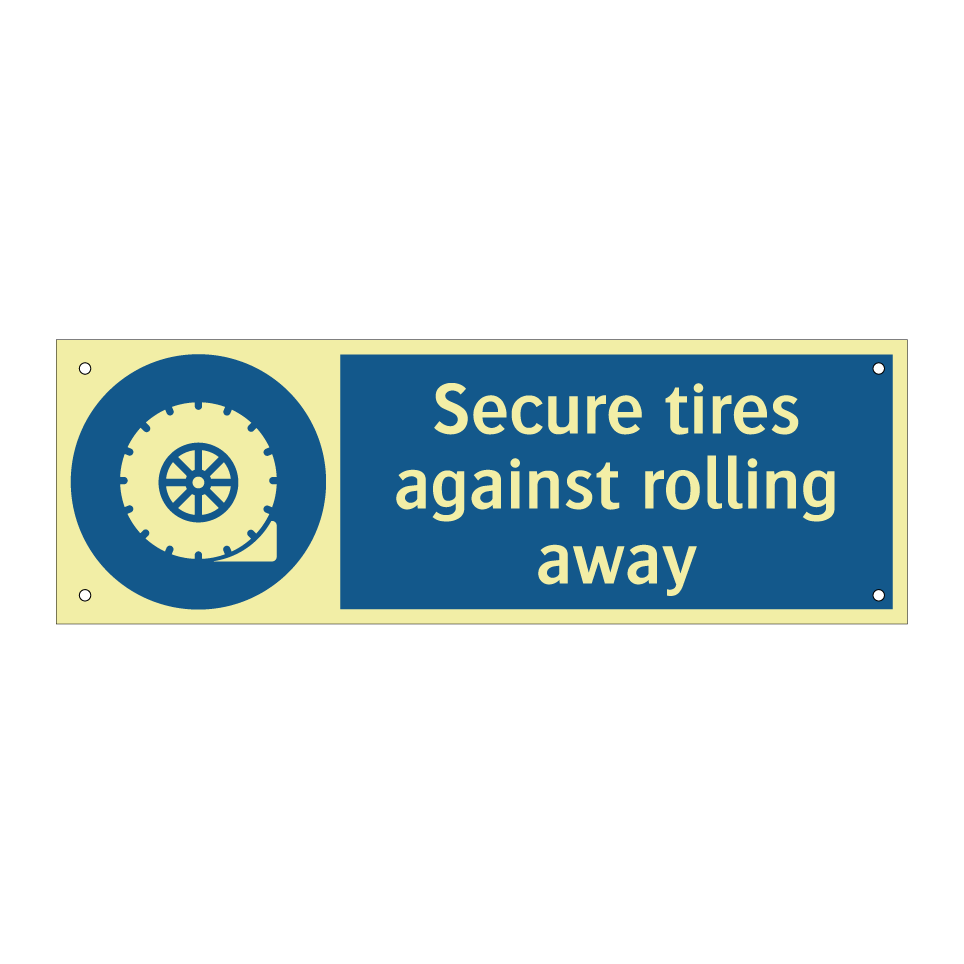 Secure tires against rolling away