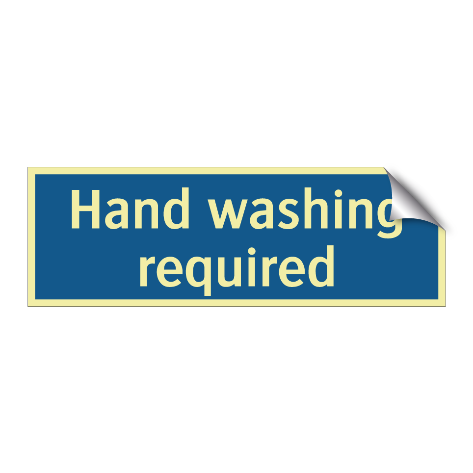 Hand washing required