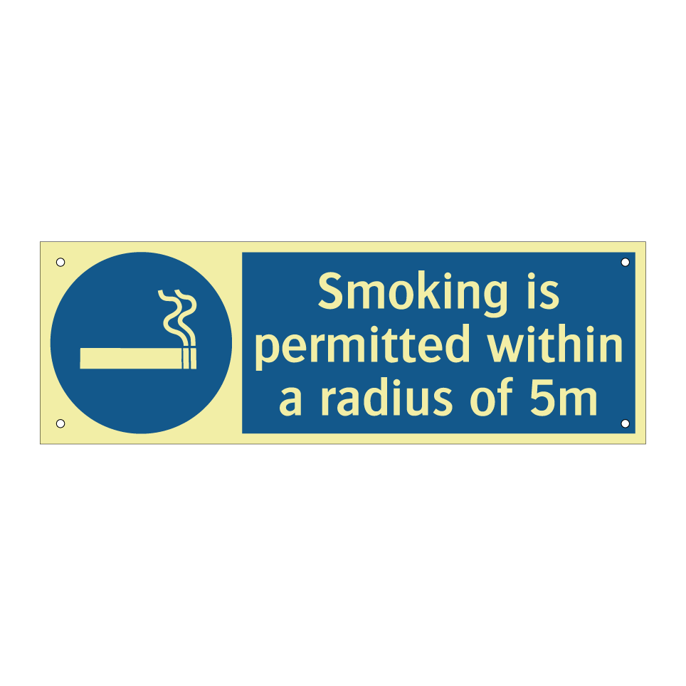 Smoking is permitted within a radius of 5m