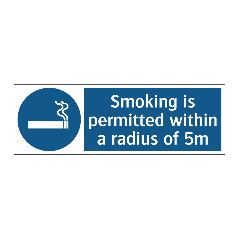 Smoking is permitted within a radius of 5m
