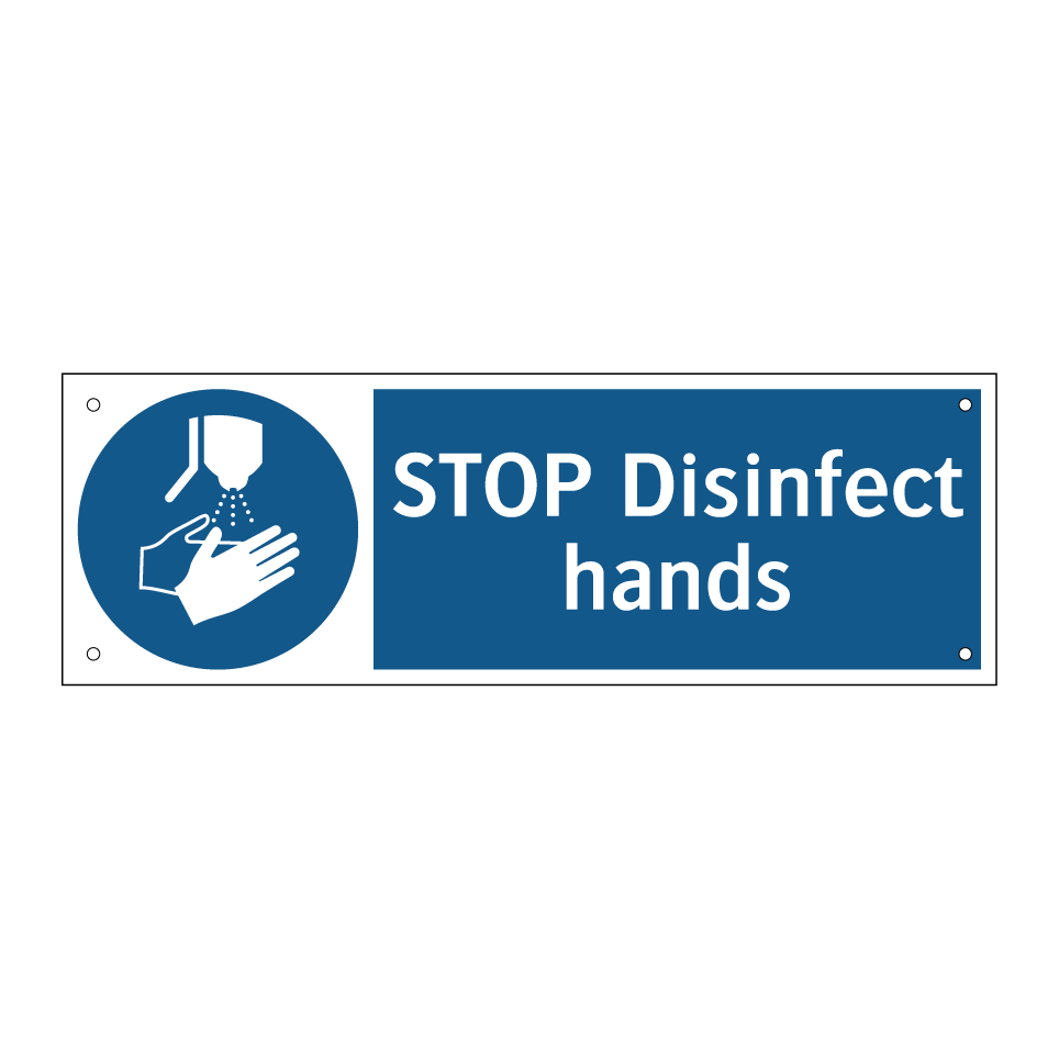 STOP Disinfect hands