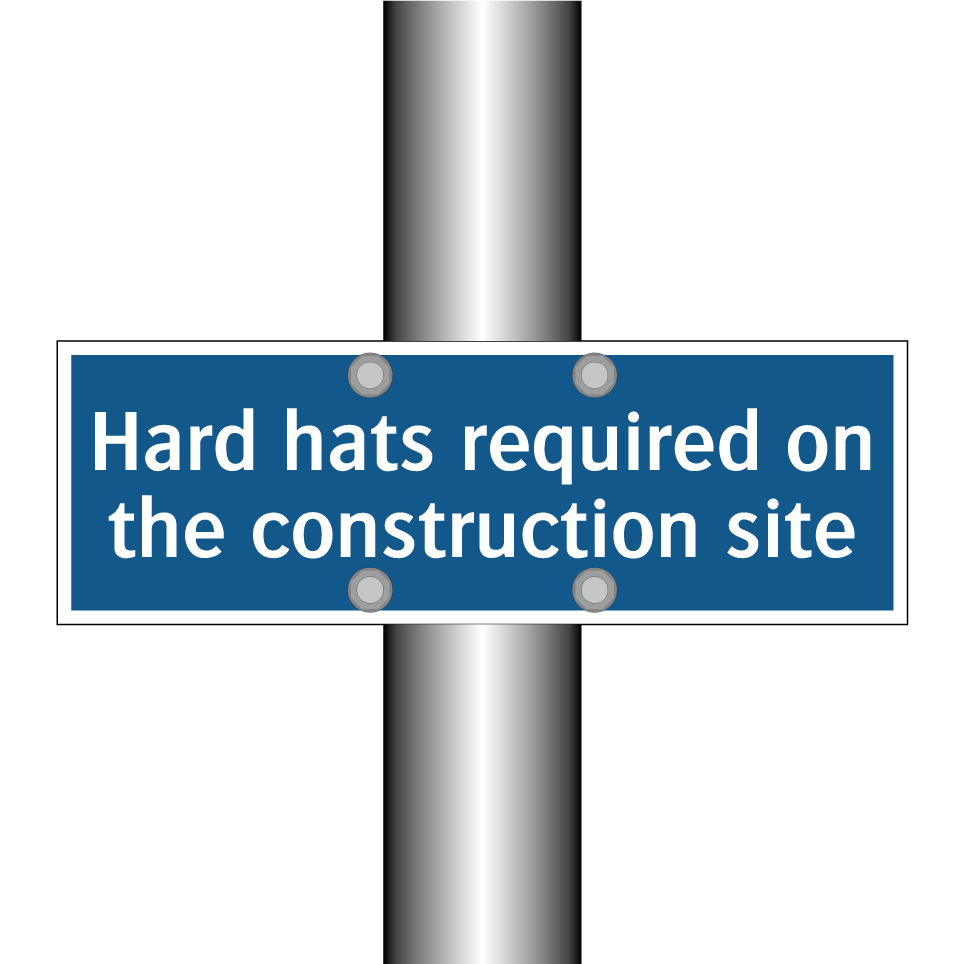 Hard hats required on the construction site