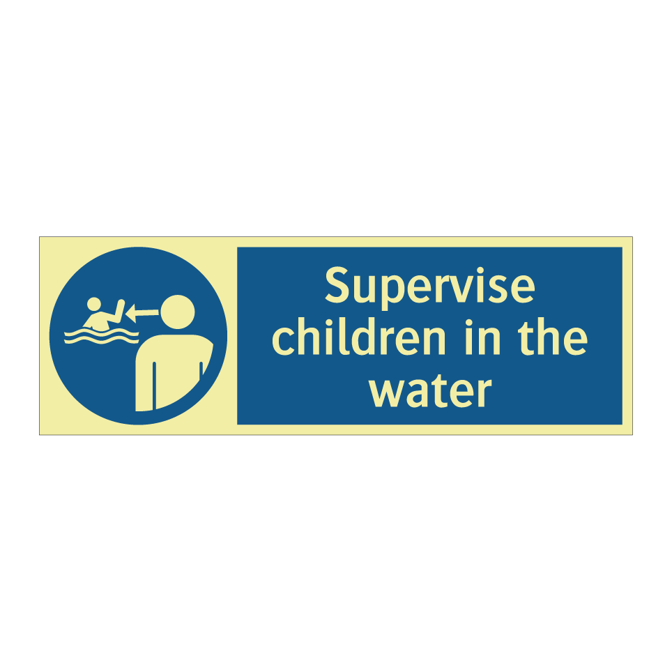 Supervise children in the water