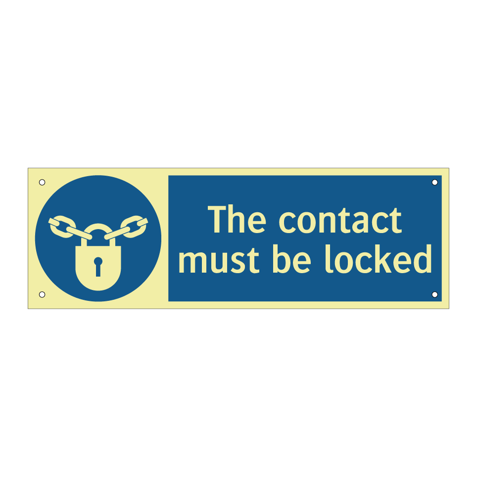 The contact must be locked
