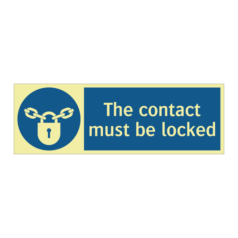The contact must be locked