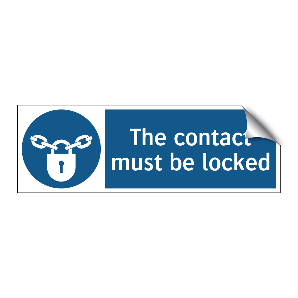 The contact must be locked