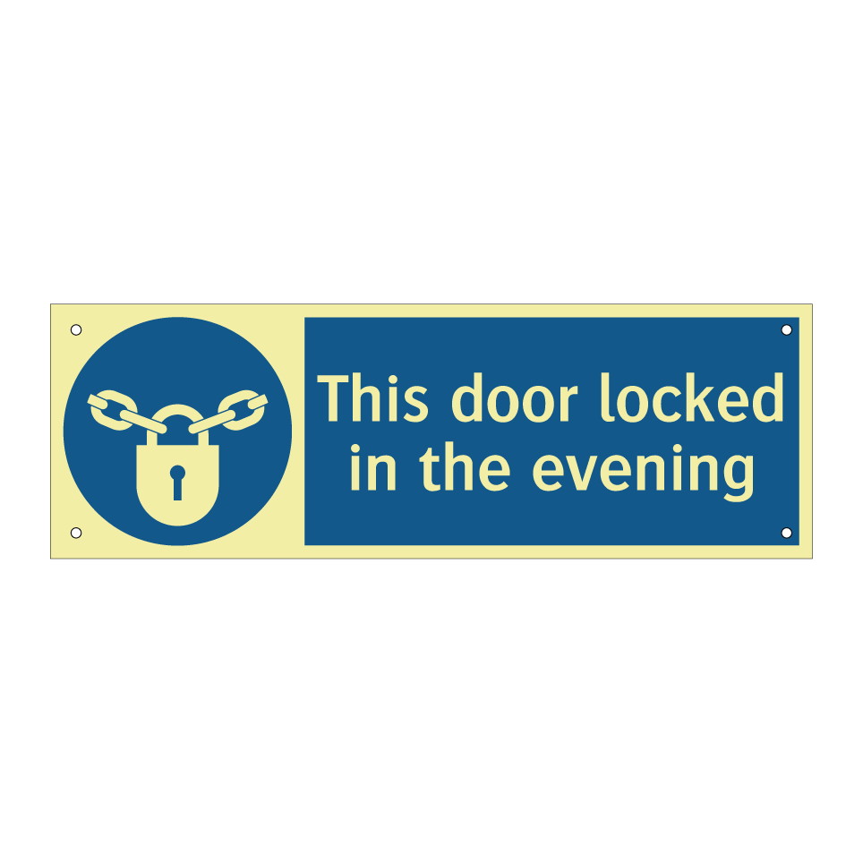This door locked in the evening
