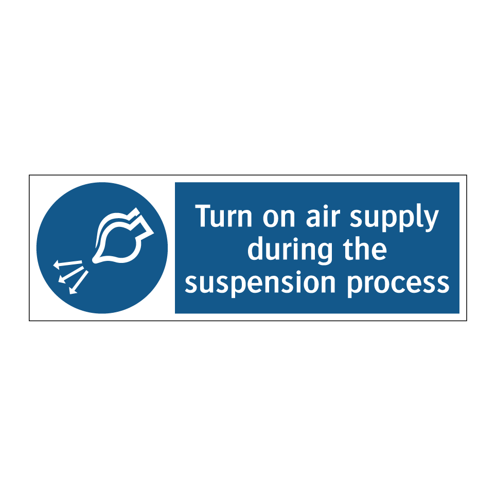 Turn on air supply during the suspension process