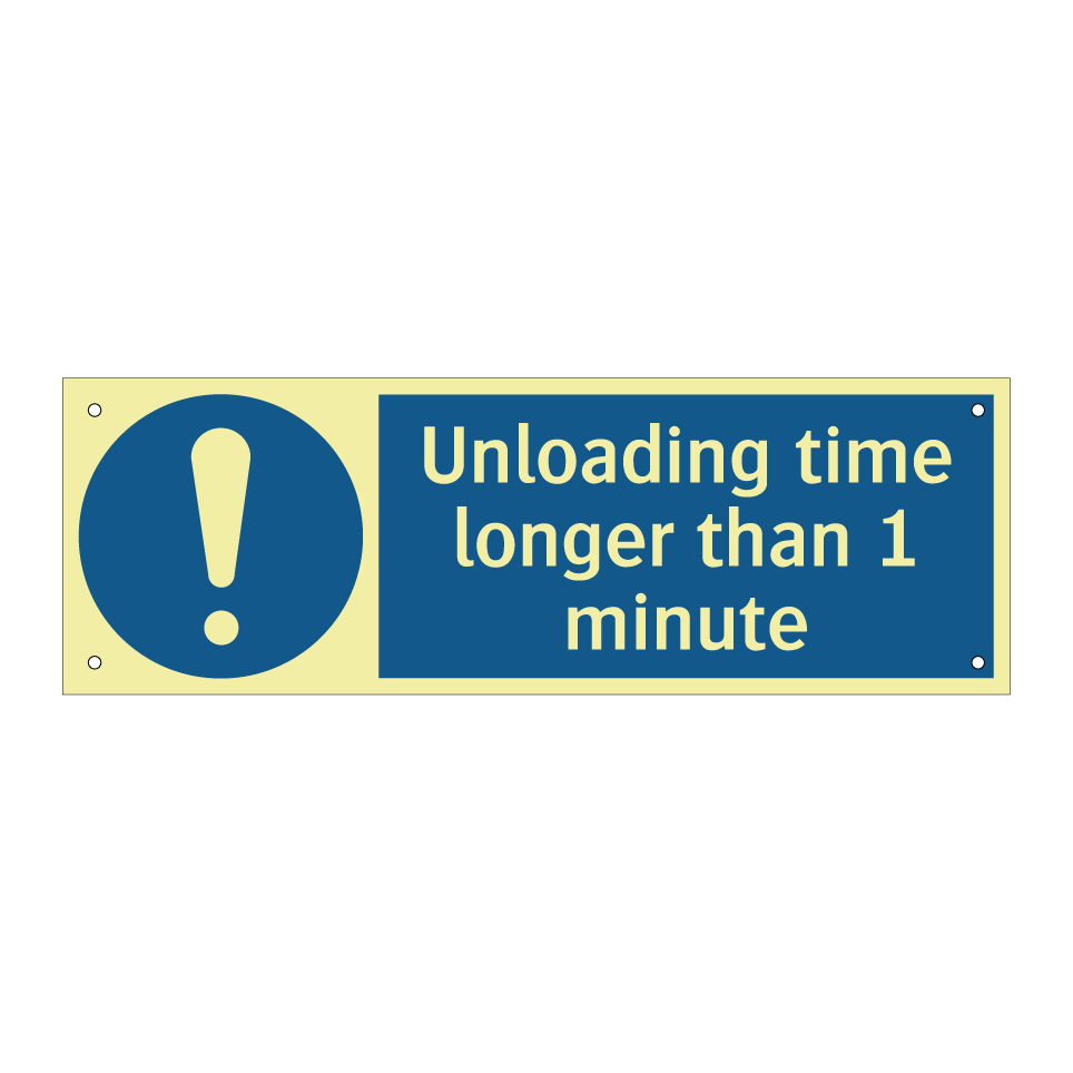 Unloading time longer than 1 minute