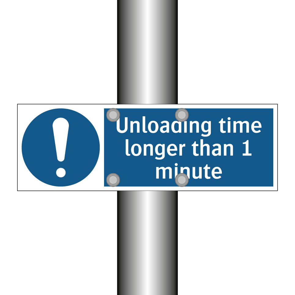 Unloading time longer than 1 minute