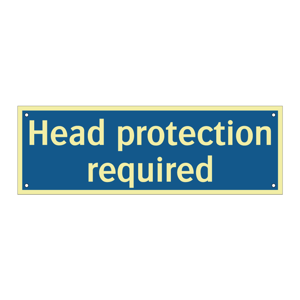 Head protection required