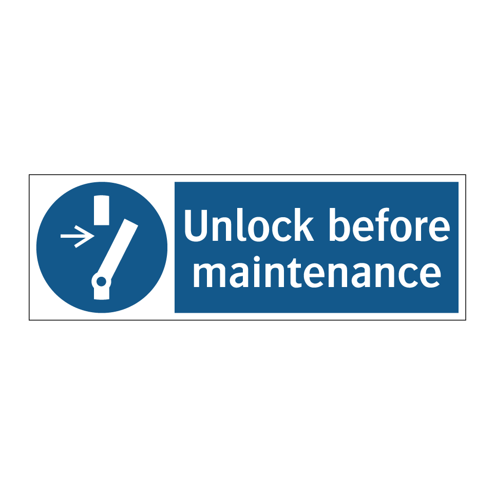 Unlock before maintenance