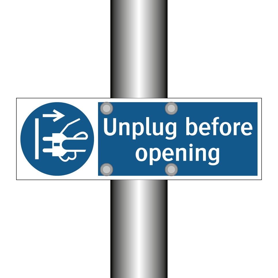 Unplug before opening