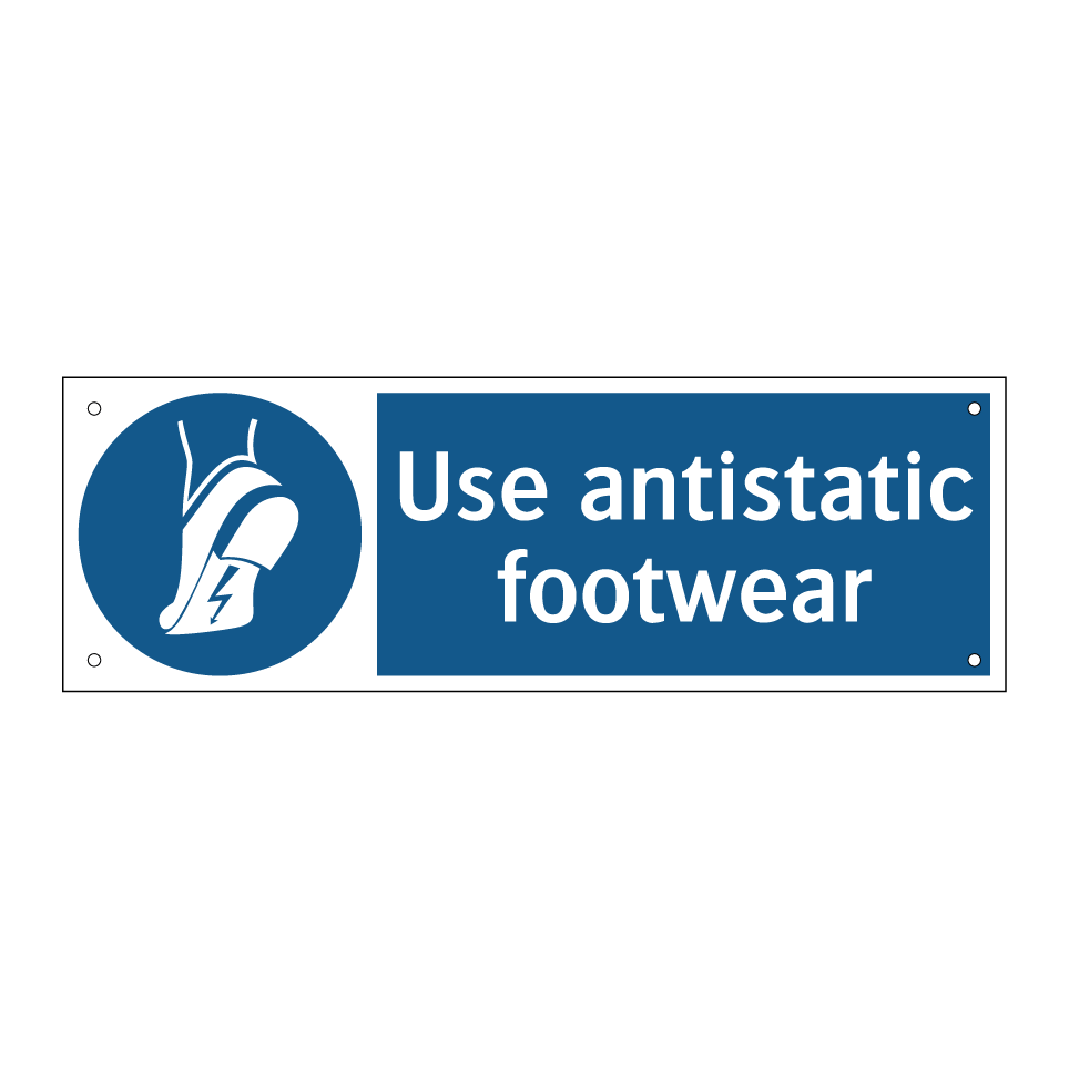 Use antistatic footwear