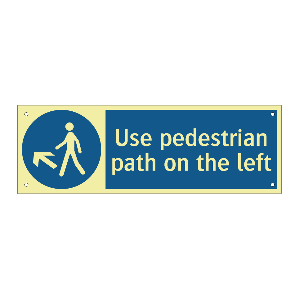 Use pedestrian path on the left