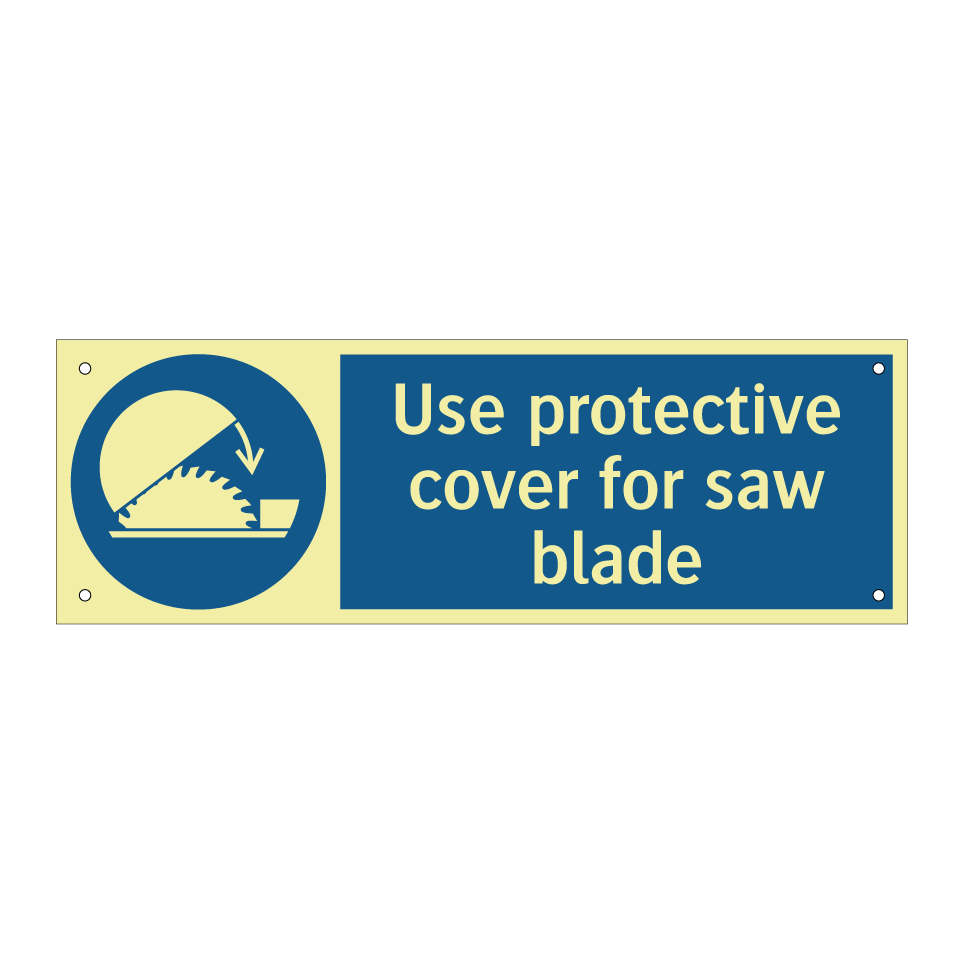 Use protective cover for saw blade