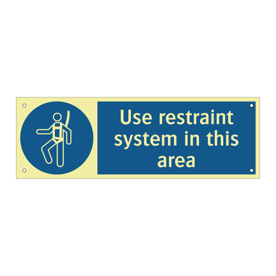 Use restraint system in this area