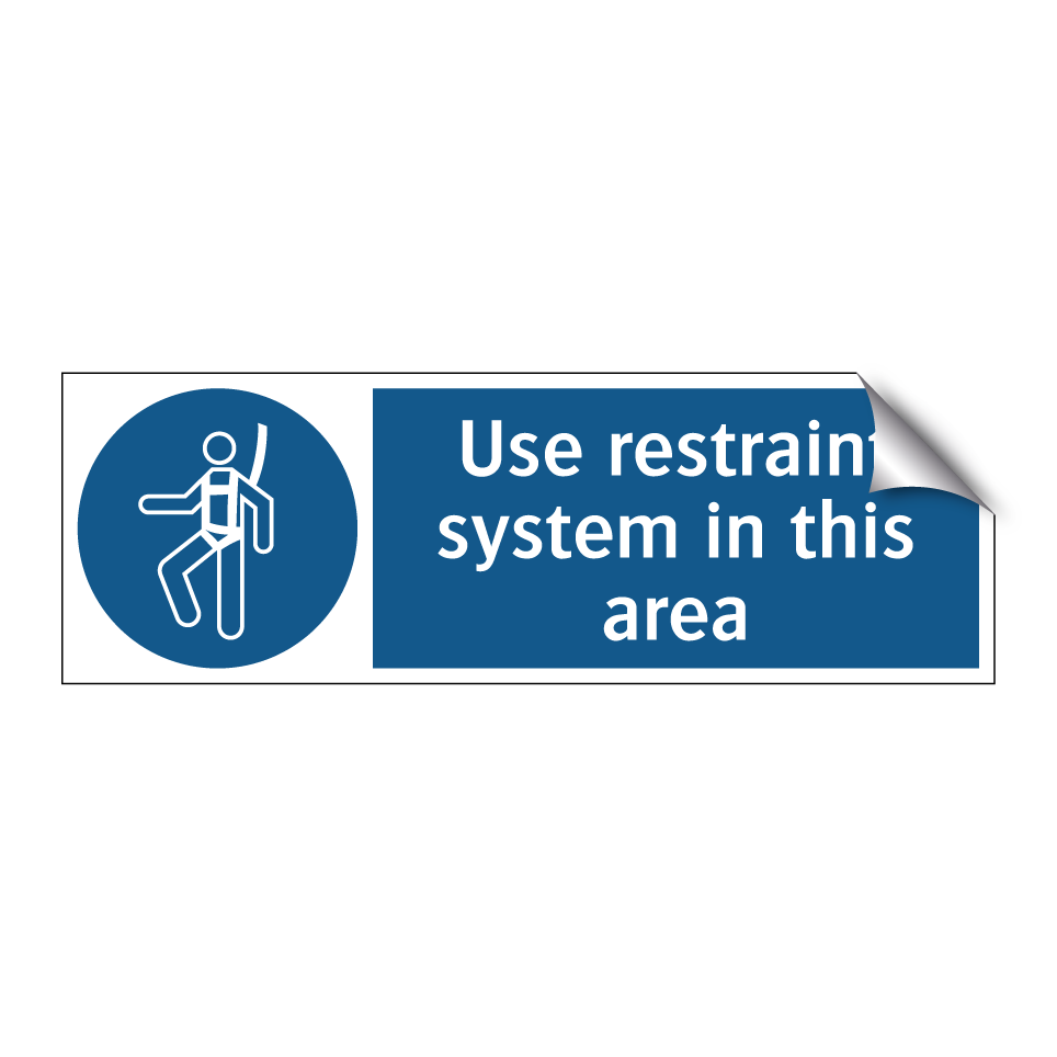 Use restraint system in this area