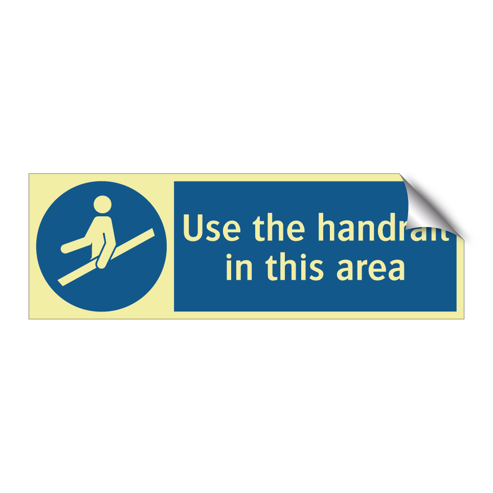 Use the handrail in this area