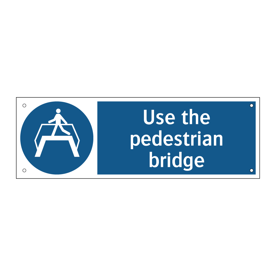 Use the pedestrian bridge