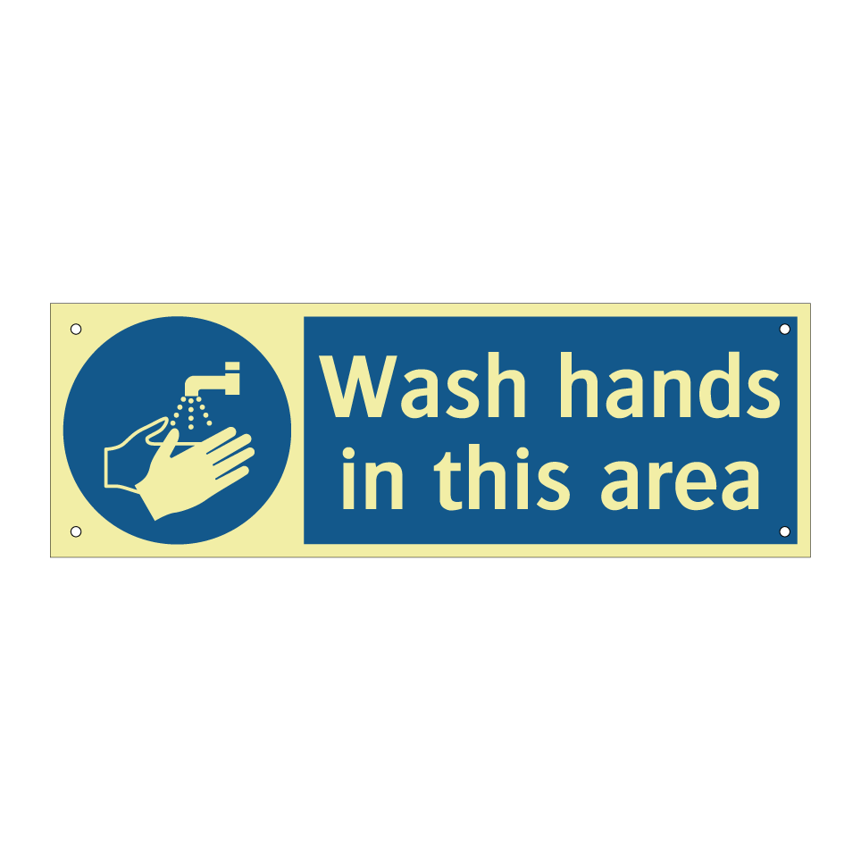 Wash hands in this area