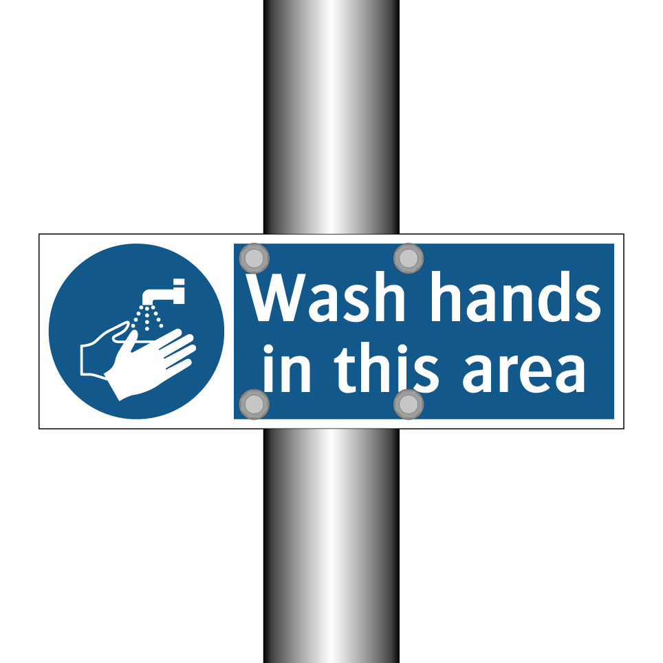 Wash hands in this area