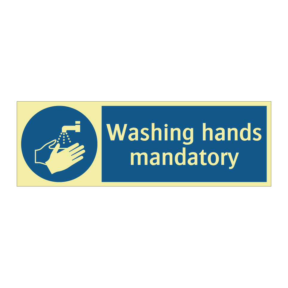 Washing hands mandatory
