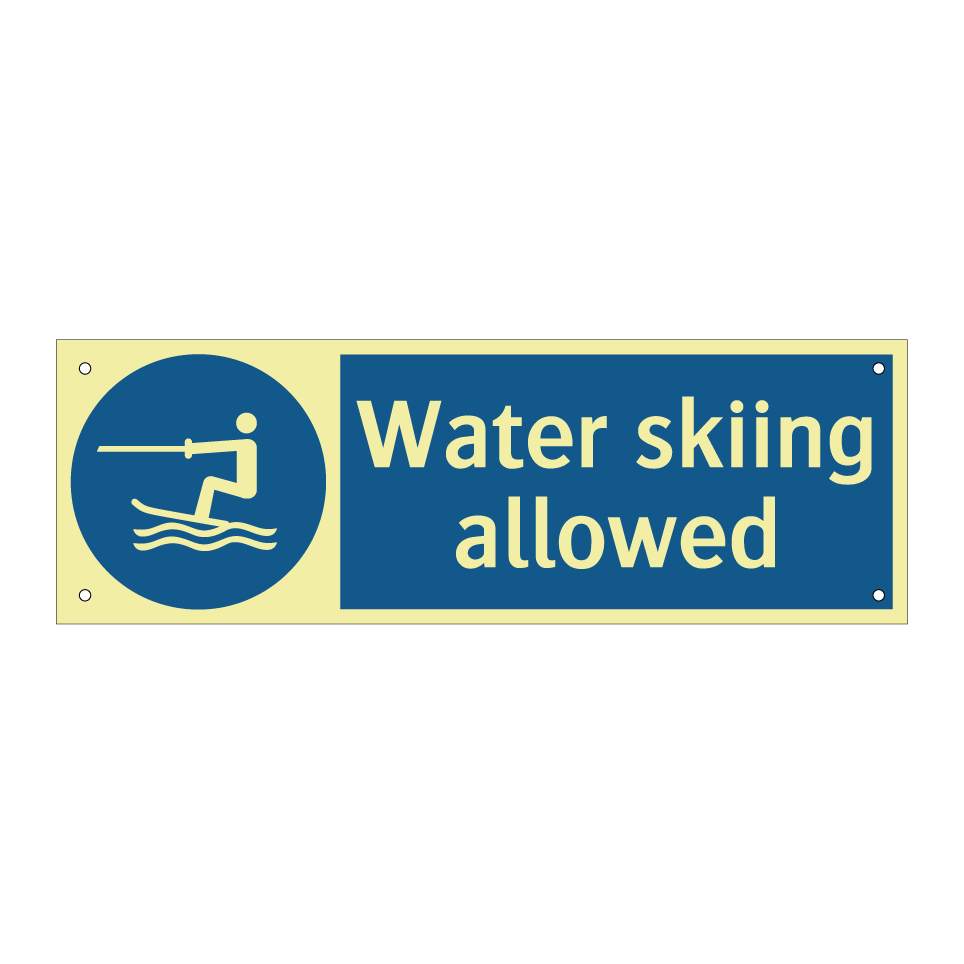 Water skiing allowed