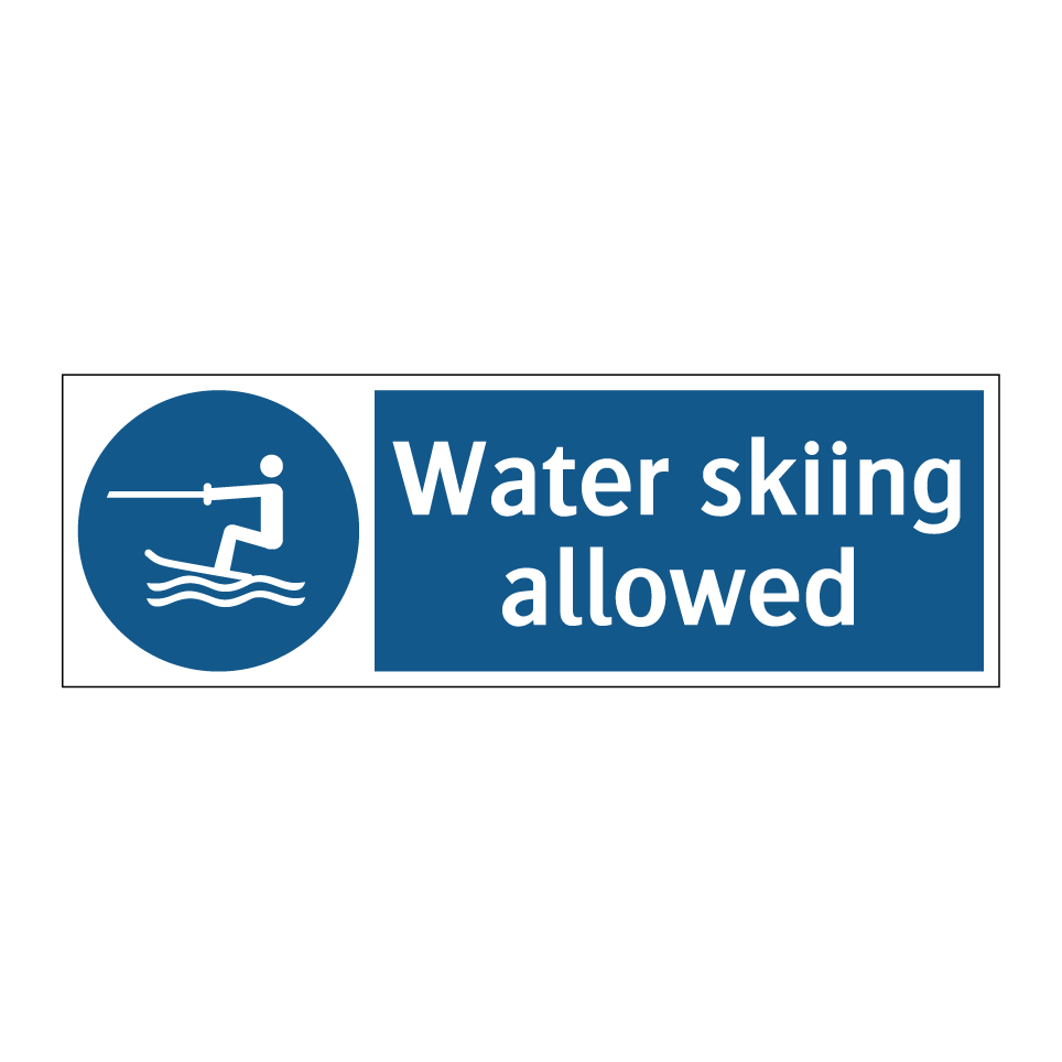 Water skiing allowed