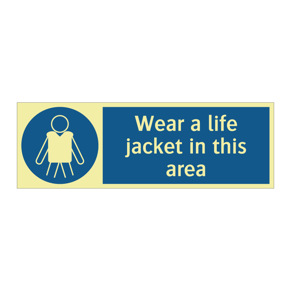 Wear a life jacket in this area