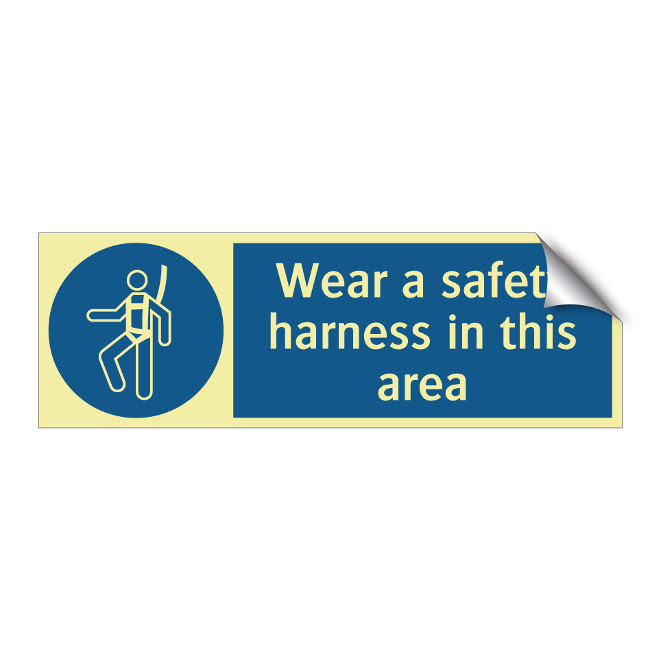 Wear a safety harness in this area