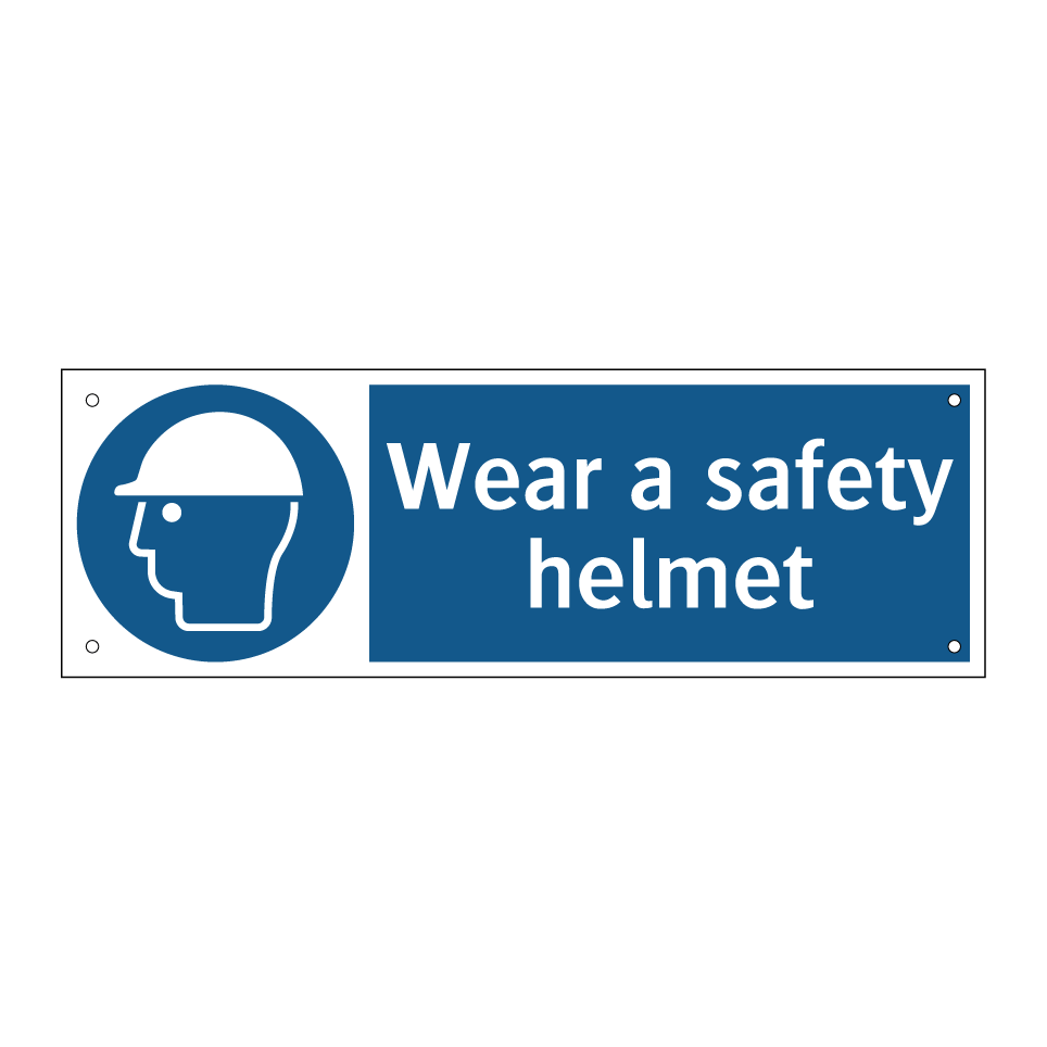 Wear a safety helmet